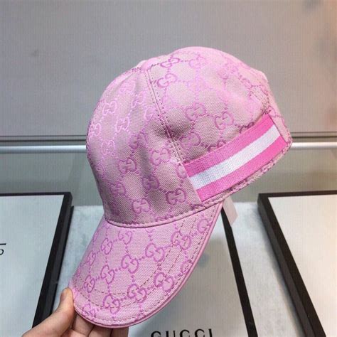 gucci original gg canvas hat pink